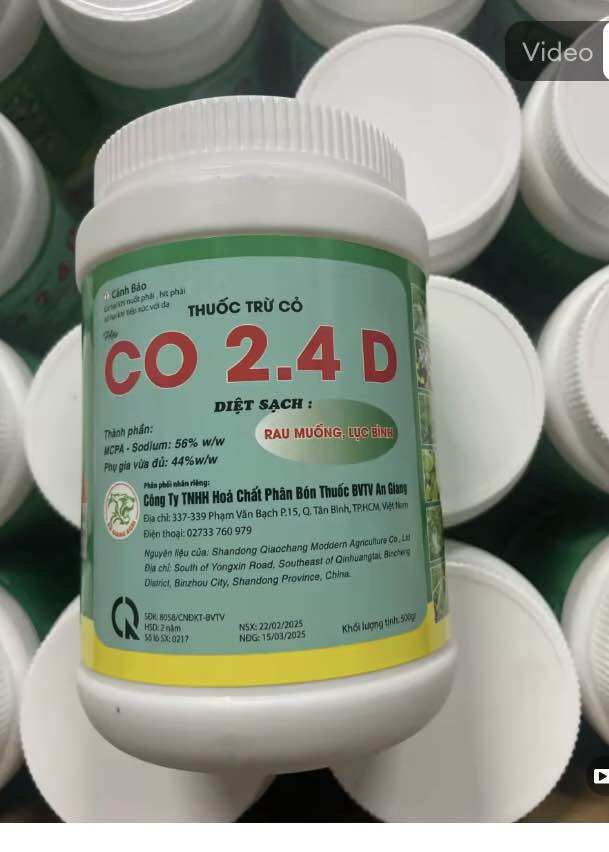 Thuốc trừ cỏ CO 2,4D Hủ 500gr Dạng bột lưu dẫn Trừ cỏ lá láng lá rộng Cỏ trong lúa Thân gỗ Cứng Đầu Cỏ Lâu Năm