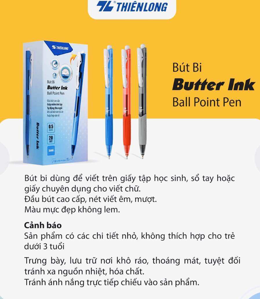 Bút Bi Thiên Long Laris TL-095 (20 cây/ hộp)
