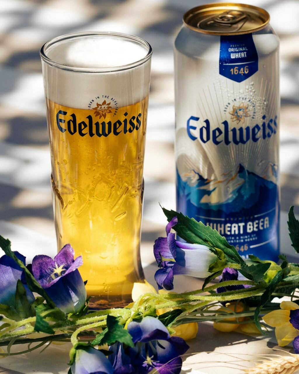 Thùng 24 lon bia Tuyết bia edelweiss