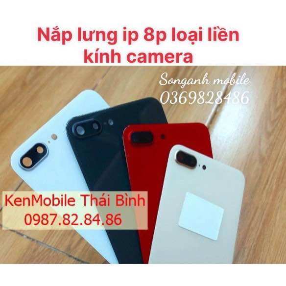 Nắp lưng tương thích cho ip8p / ip 8p, liền kính camera, loại cao cấp