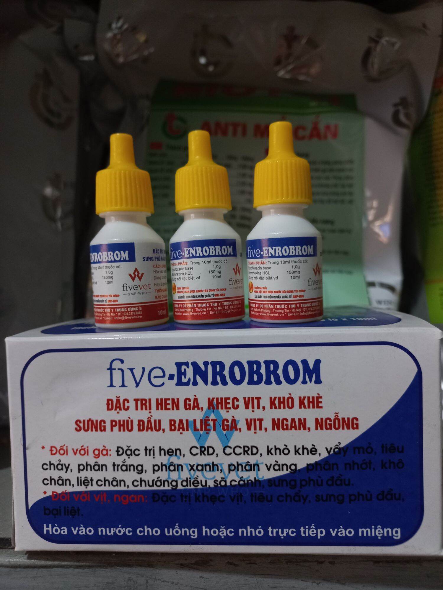 Đặc tri hen gà khẹc vịt Enrobrom 10ml