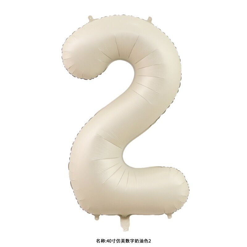 Bóng số tuổi 70 cm màu trắng ngà
