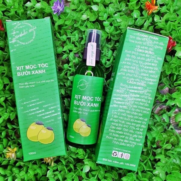 Xịt tinh dầu Bưởi xanh giúp kích thích mọc tóc - ngăn ngừa rụng tóc 100ml