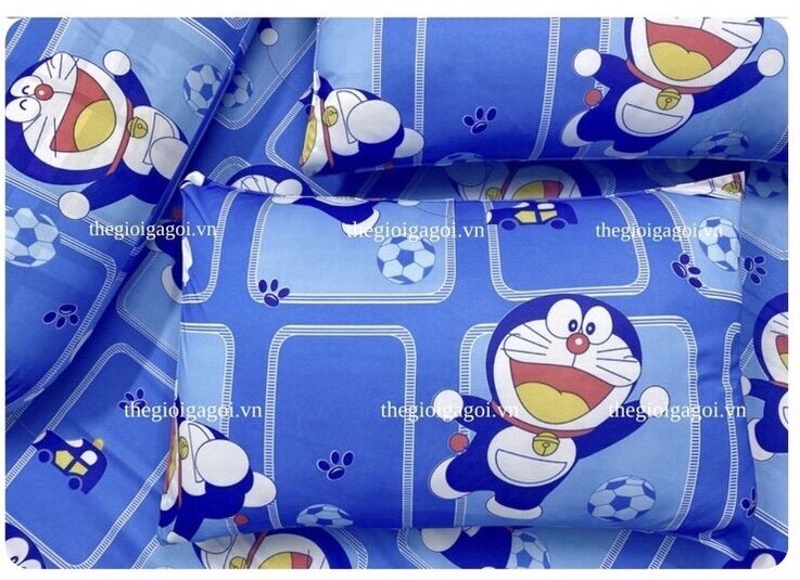 Ga lẻ thun lạnh Việt Nam cao cấp mẫu Doreamon( không áo gối, đủ kích thước)