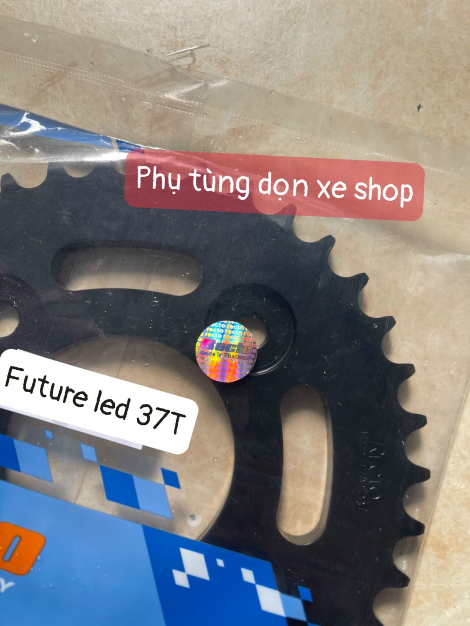 Dĩa recto 9li future led và wave i 125 (37T) bốc xe (phụ tùng dọn xe)