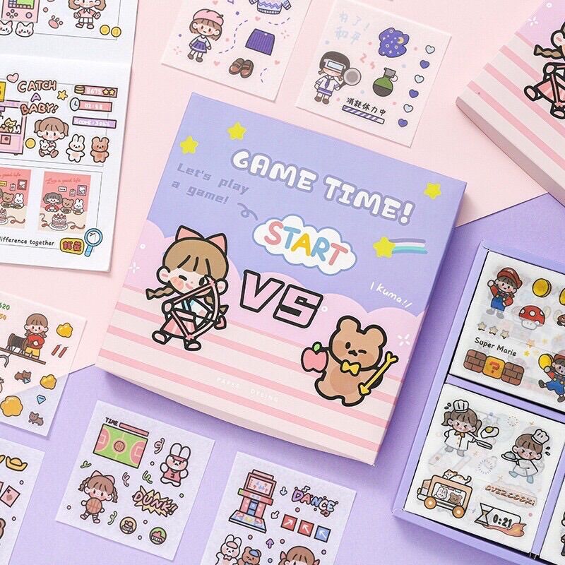 🌸SET 100 TẤM STICKER TRANG TRÍ SỔ BÌA SÁCH🌸