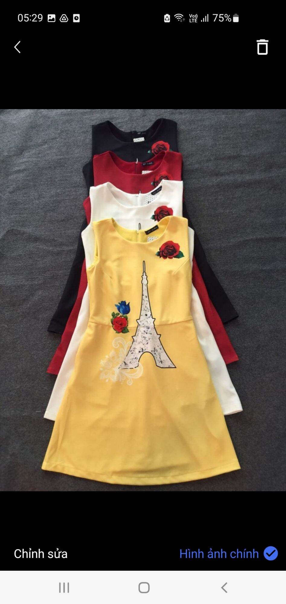 Áo dài cách Tân chân bông size L