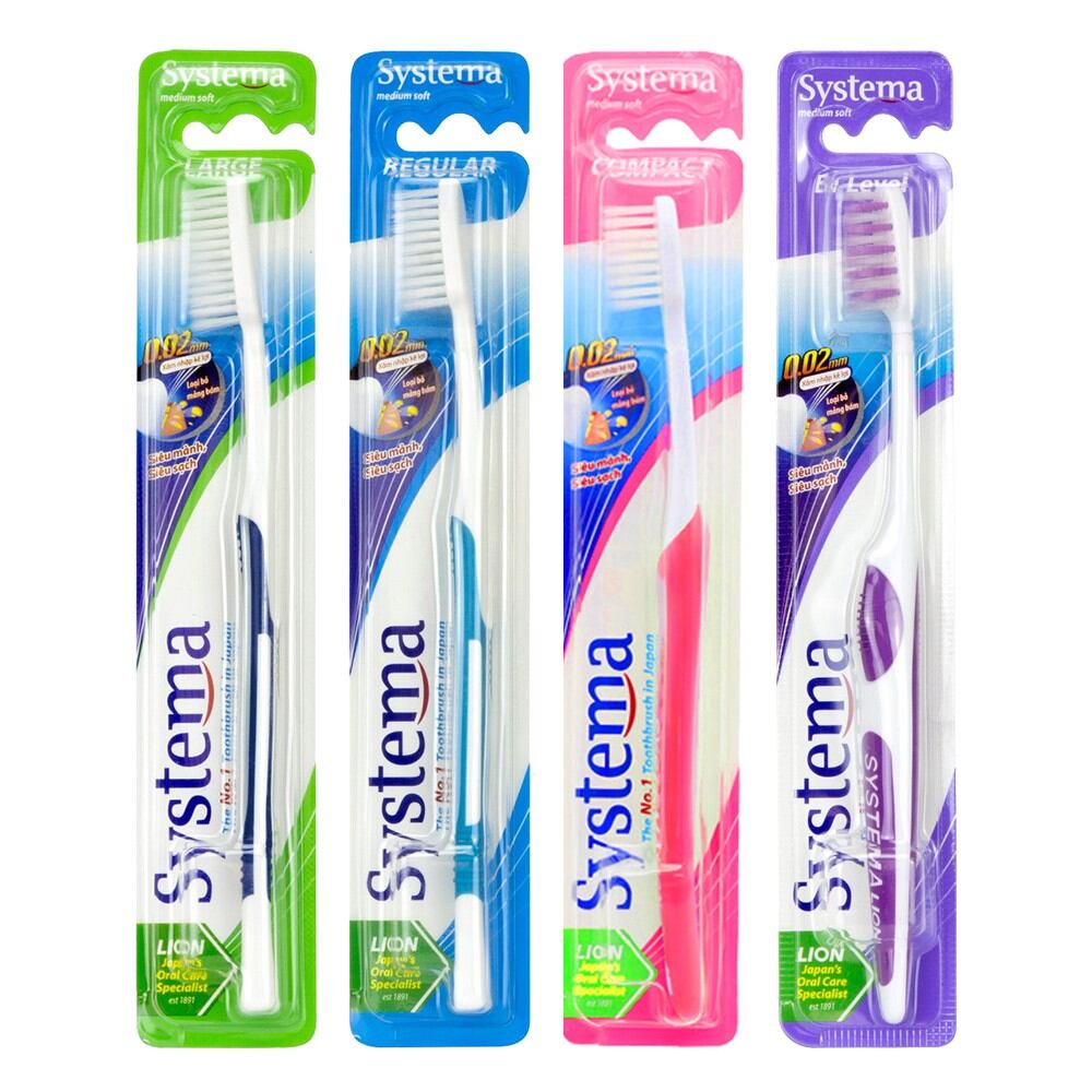 Bàn chải đánh răng Systema Active Clean siêu mềm mại 0,02mm