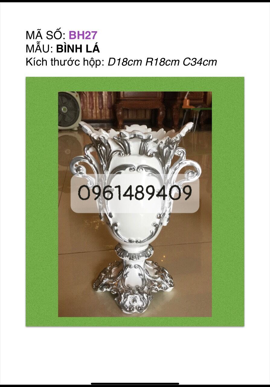 Bình cắm hoa composite dáng lá cao cấp, độc lạ, decor siêu đẹp