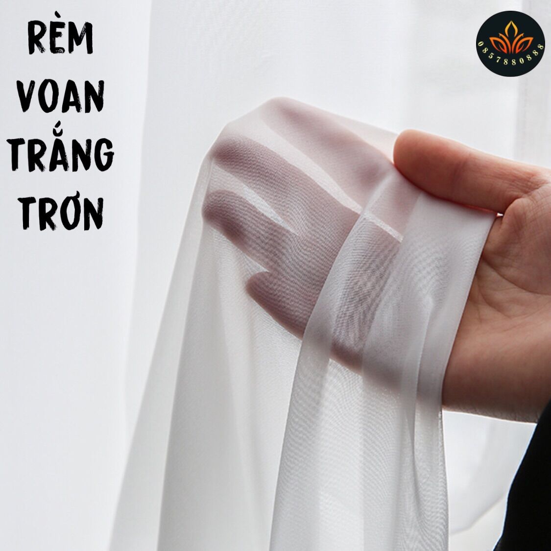 Rèm voan trắng tinh, rèm voan trắng mềm mịn thướt tha