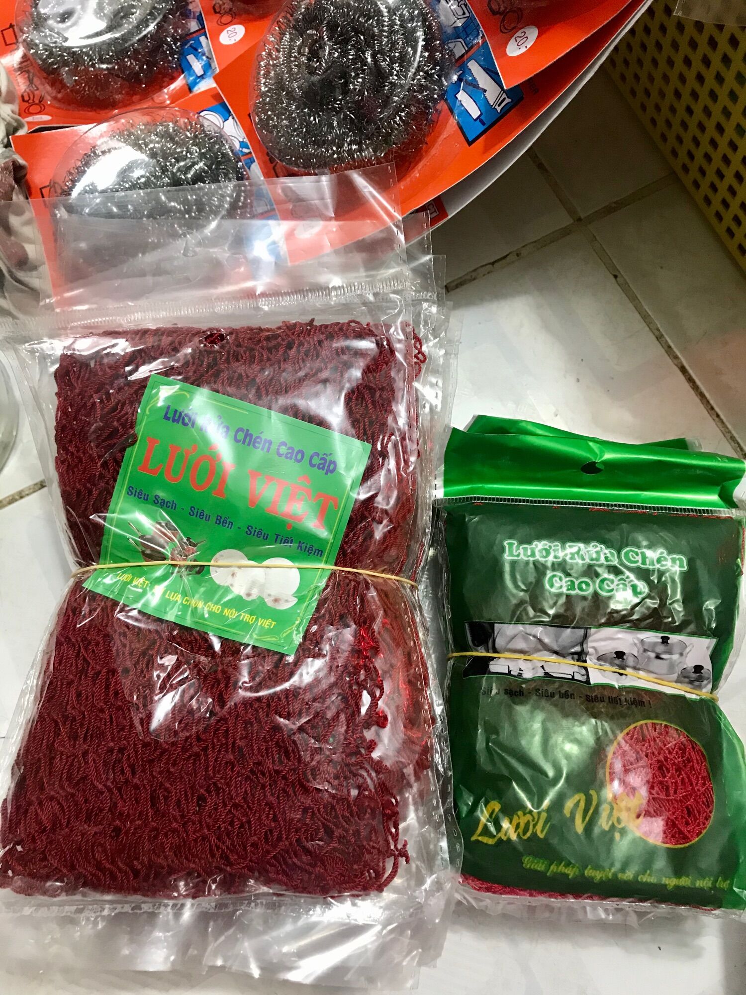 🥅 Combo 10 Miếng Lưới Rửa chén, Sạch, Dễ vệ sinh ( Size: Nhỏ và Lớn, Hình thật)