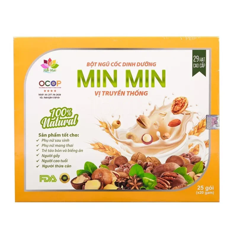 Bột ngũ Cốc Min Min Cao Cấp vị truyền thống 29 hạt