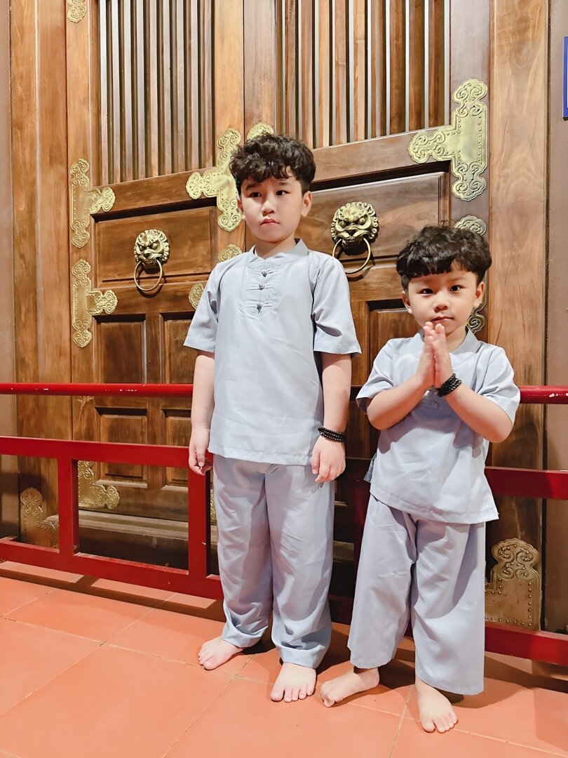 3 nút bé trai chất vải kate thoáng mát size 4-40kg