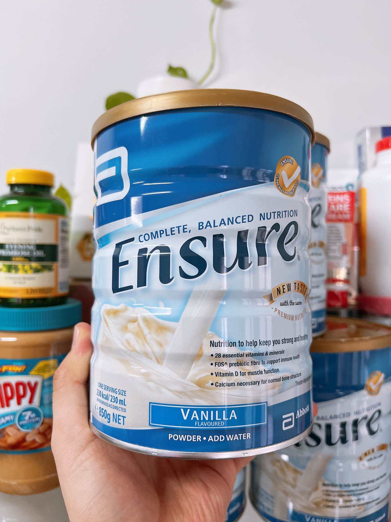 Sữa bột Ensure Vanilla 850g Úc - Date 6/2025.