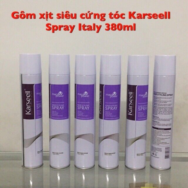 [HCM]Gôm xịt cứng tóc Karseell Spray Italy 380ml