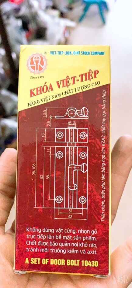 Chốt cửa Việt Tiệp 10430