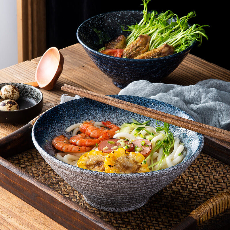 Bát Sứ Phong Cách Nhật Bản Bát Cơm Lớn Bát Súp Mì Udon Bò Ramen Bát Có Giá Trị Thẩm Mỹ Cao Kyr Bát Hình Sử Dụng Tại Nhà Đồ Dùng Ăn