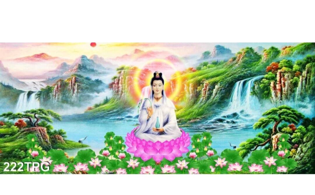 Tranh dán tường không viền ngang 75cm cao 33cm
