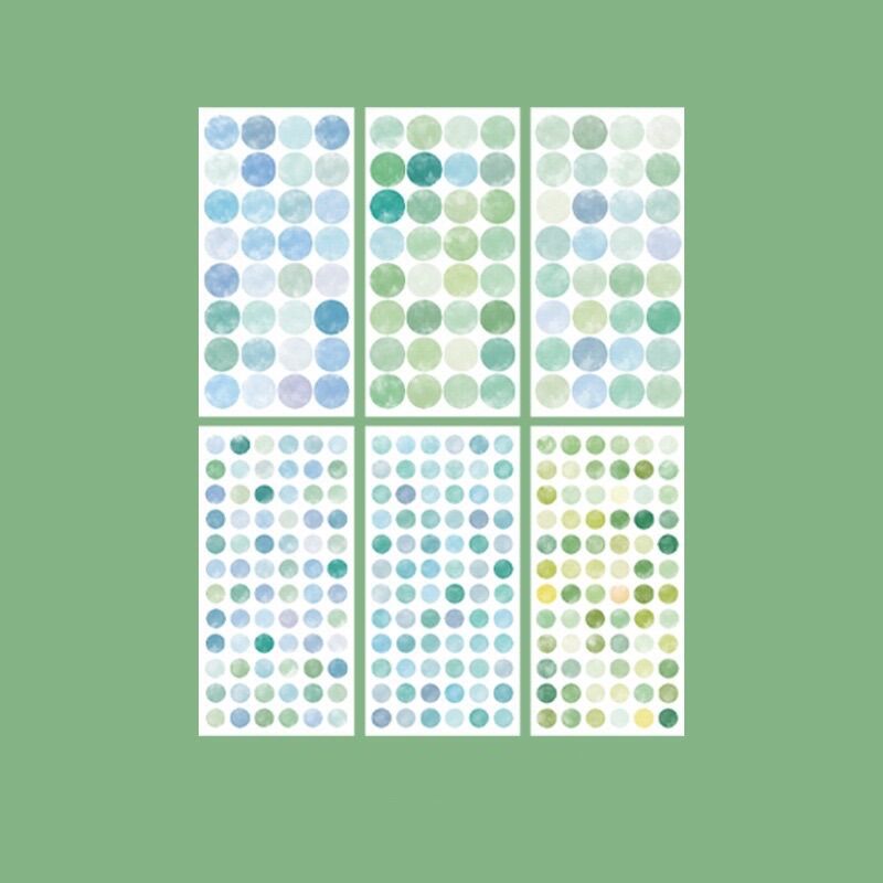 Set Sticker nhãn dán tròn decor trang trí bullet journal