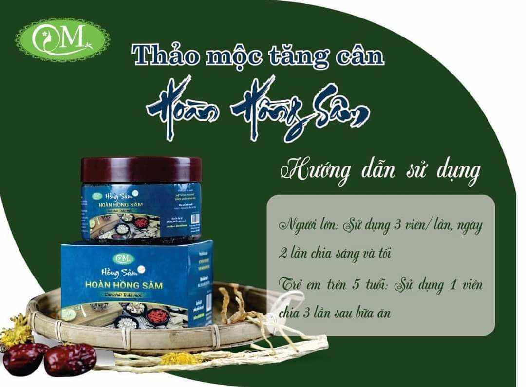 Tăng Cân Hồng Sâm QM Mẫu Mới ( tăng 3-5kg)