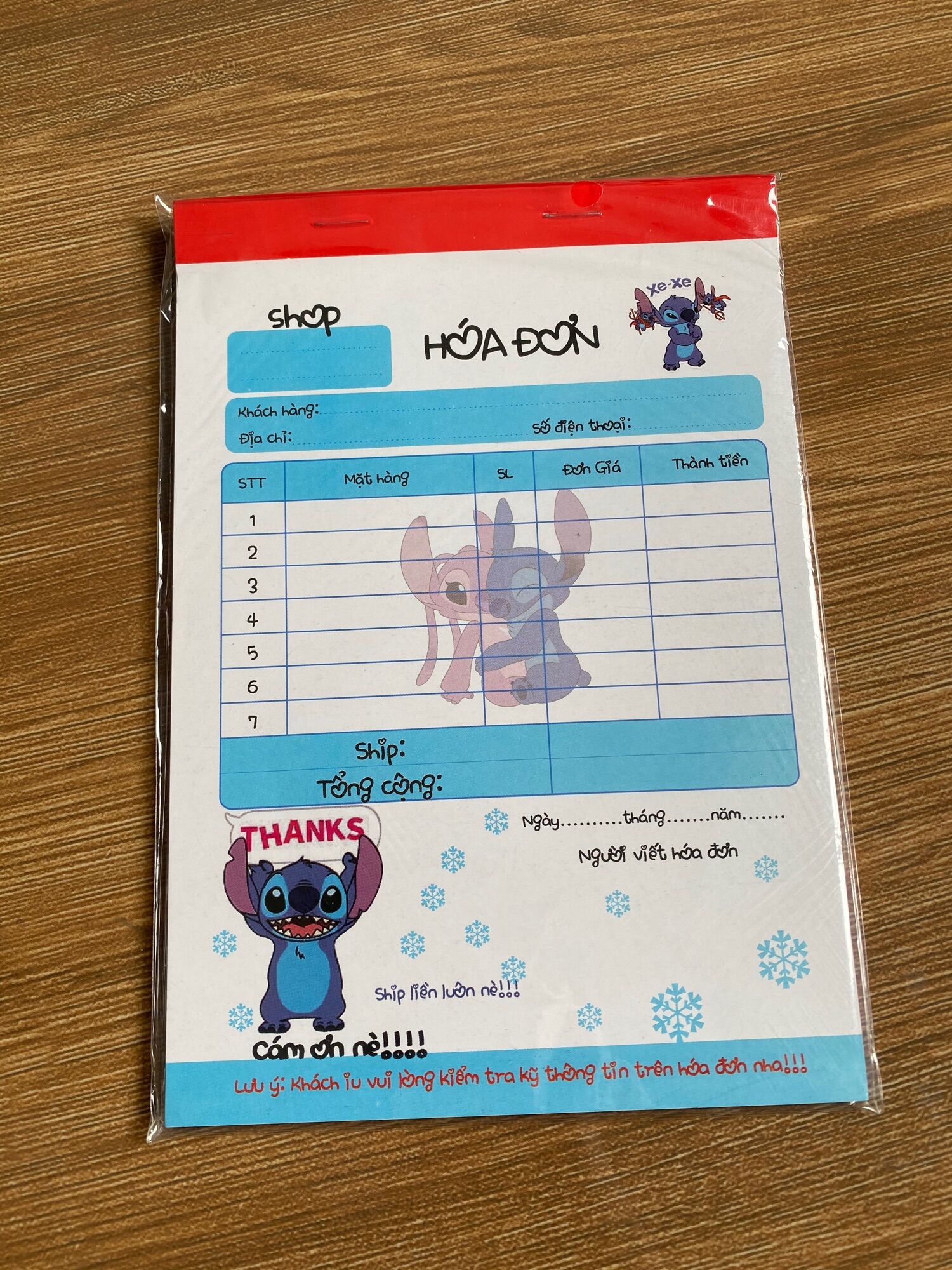 [HCM]Hoá Đơn Hoạt Hình 2Liên