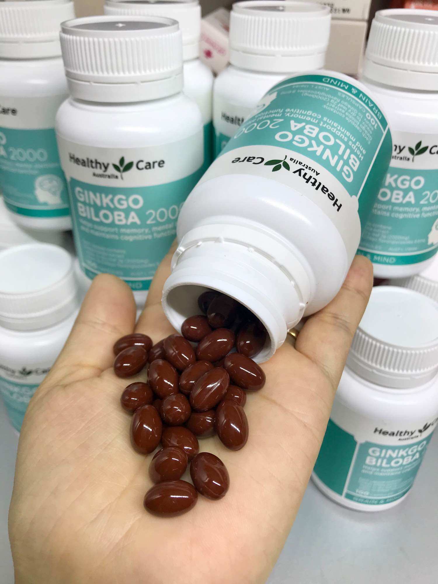 Bổ não Ginkgo Biloba 2000 của Úc (hộp 100 viên)