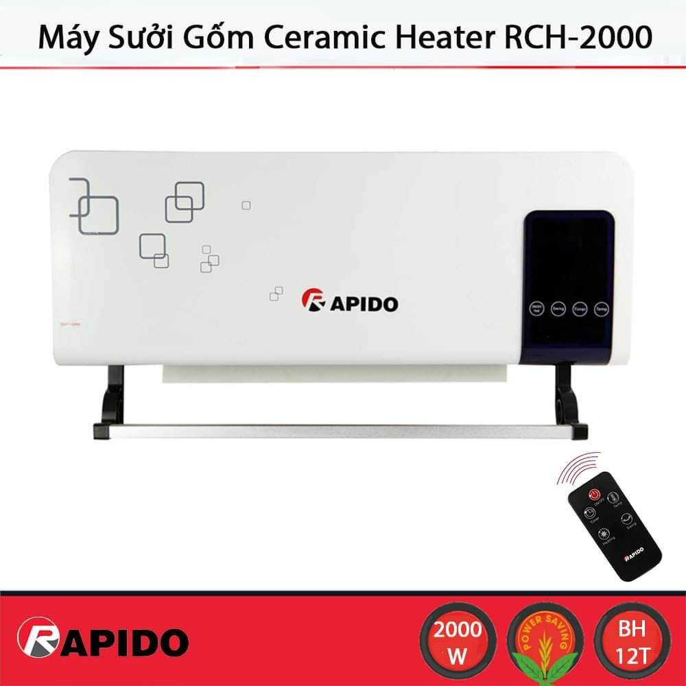 Máy sưởi gốm điện tử RAPIDO RCH2000-D