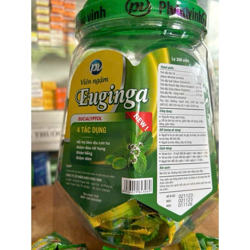 KẸO BẠC HÀ EUGINGA LỌ 300 VIÊN