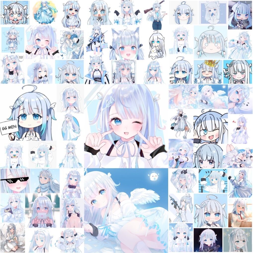 Sticker dán Amatsuka uto Hololive 30-60 cái khác nhau