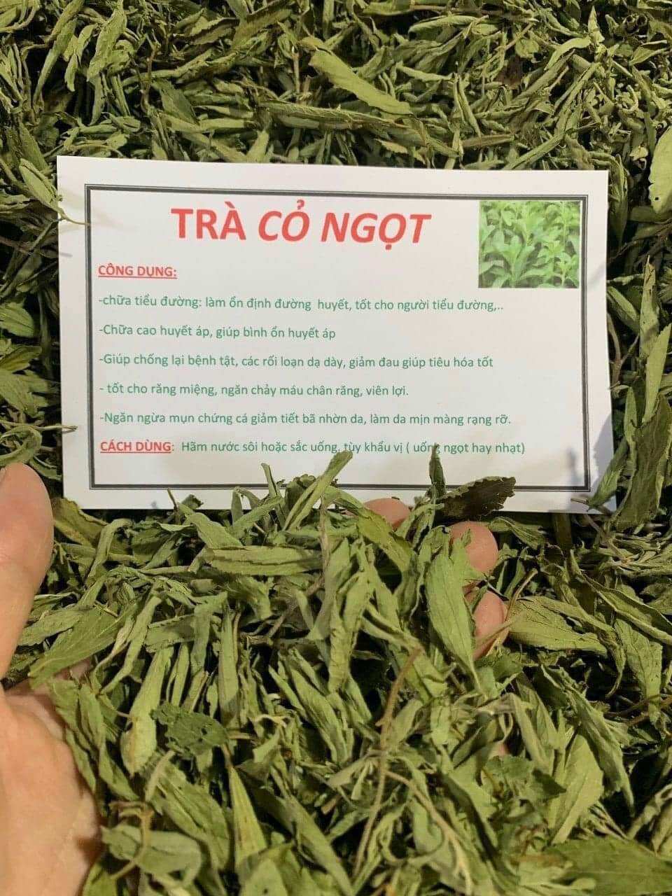 Cỏ ngọt (nguyên lá không cành) sấy lạnh 100g