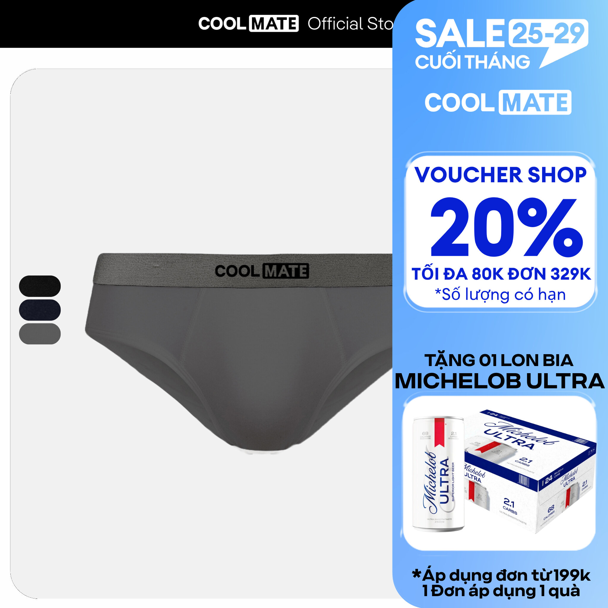 Quần lót nam Cotton Briefs Tam Giác 2024 Coolmate