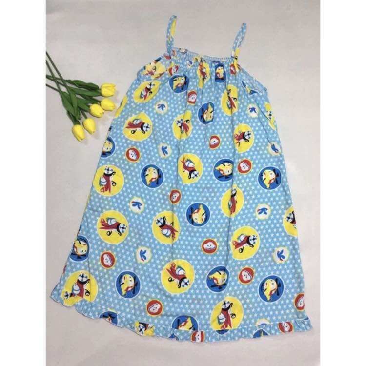Đầm 2 dây Lanh (Tole) Size Từ 45kg-65kg.