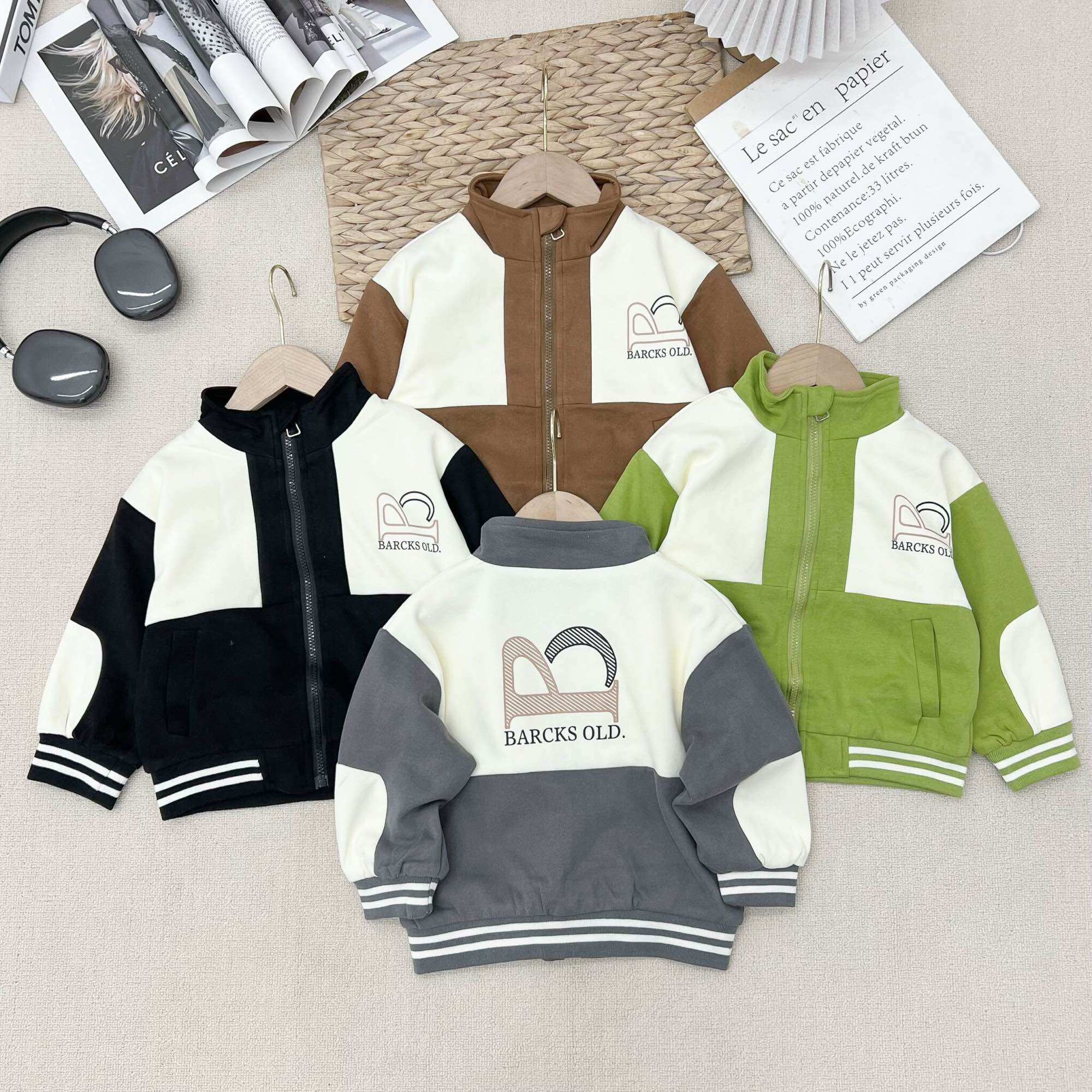 Áo Khoác Nỉ Bomber Quảng Châu Bé Trai [_22-42kg_]