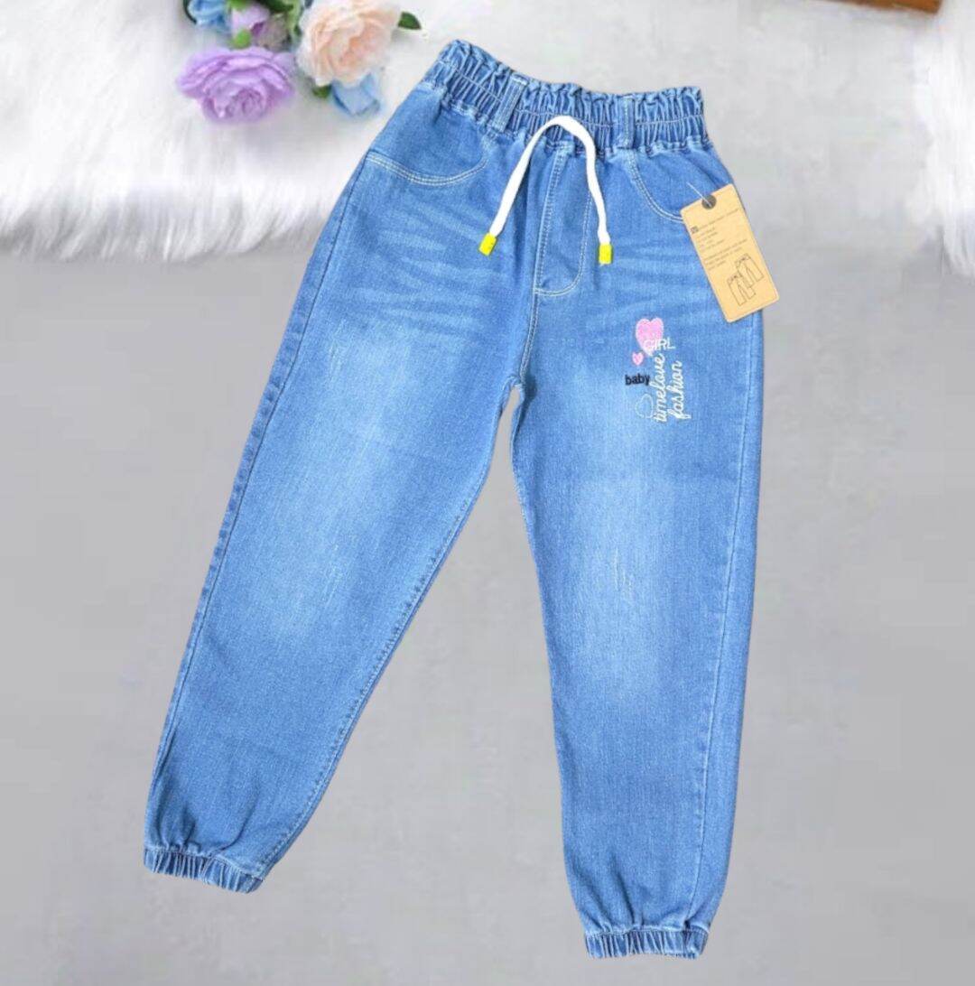Quần jeans dài bé gái SZ 18-50kg chất co giãn , quần bò dài bé gái đi học đi chơi chất bò mềm ,co giãn