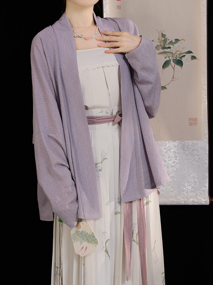 Áo Khoác Cardigan Tay Dài Cổ Chữ V Thường Ngày Phong Cách Mới Trung Hoa Cổ Truyền Tay Dài Thường Ngày Mùa Hè 2025