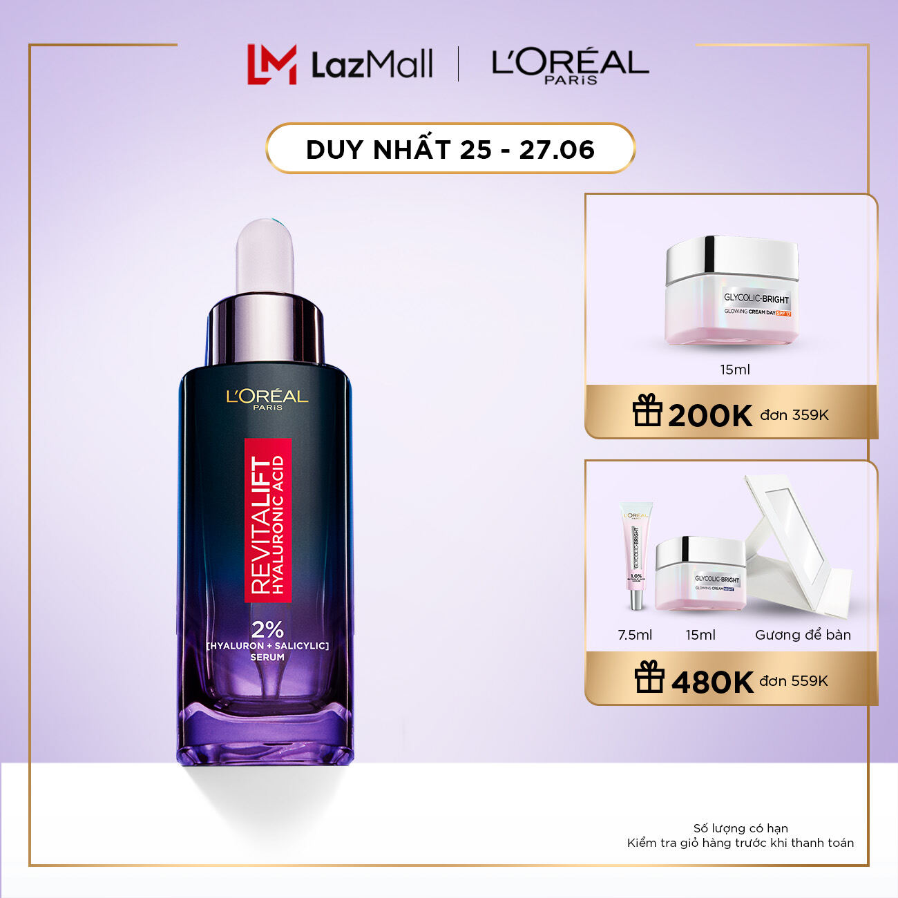 Serum kiềm dầu thu nhỏ lỗ chân lông Niacinamide 2% L'Oreal Paris