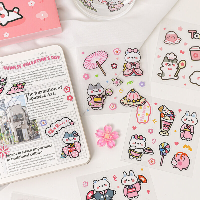 Sticker trang trí Sakura hộp 100 tờ