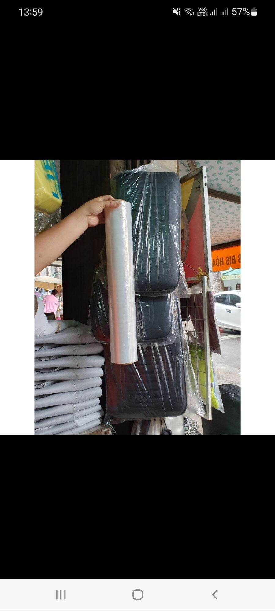 Màng PE, màng chít, màng bọc quấn hàng khổ 50cm, 1kg8