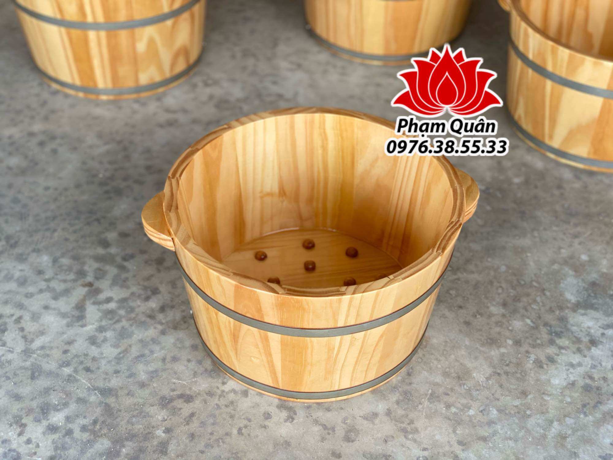 Chậu gỗ ngâm chân, chậu ngâm chân gỗ thông