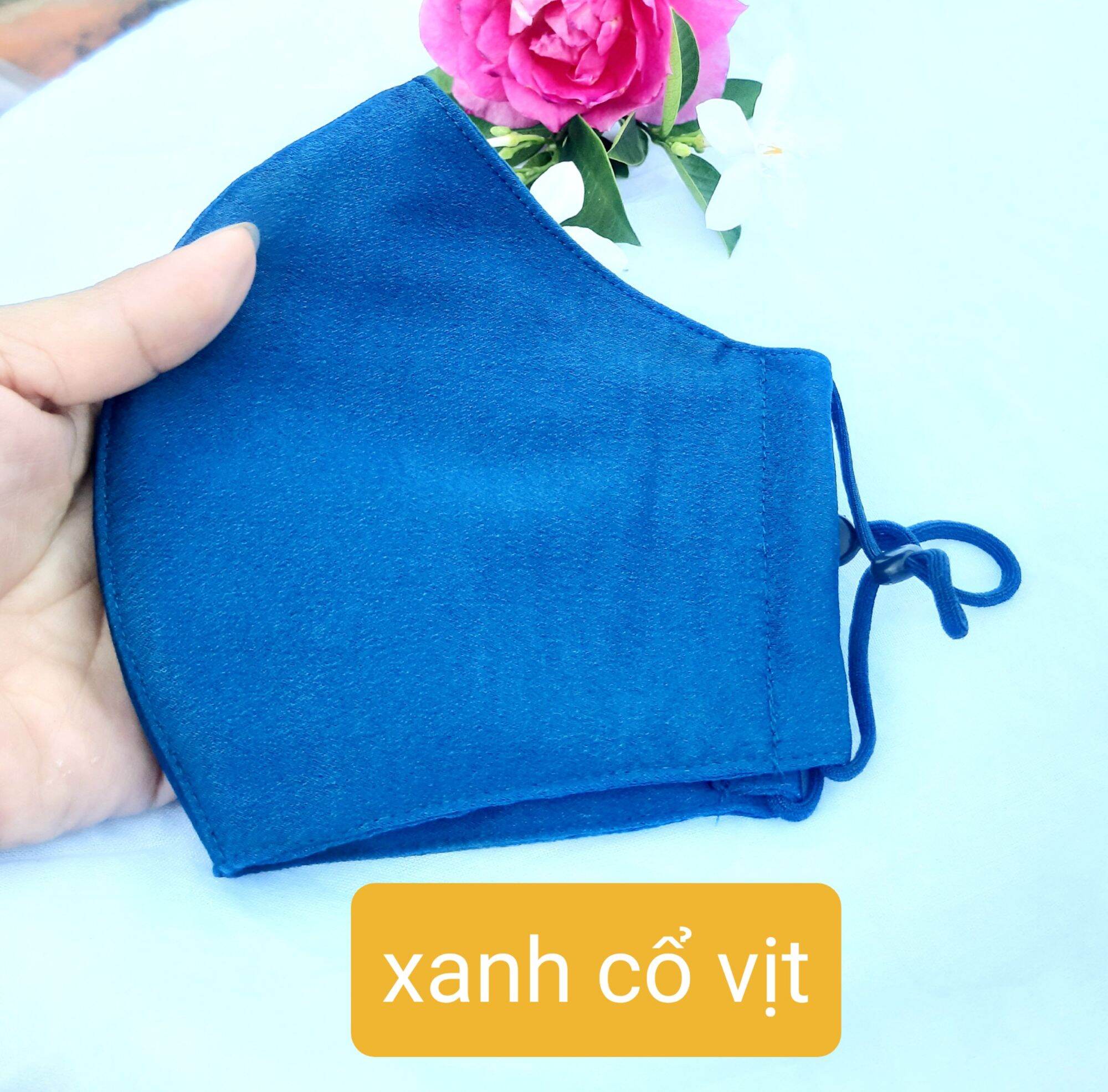 Khẩu trang vải lụa tằm ướt mỏng nhẹ, mềm mát