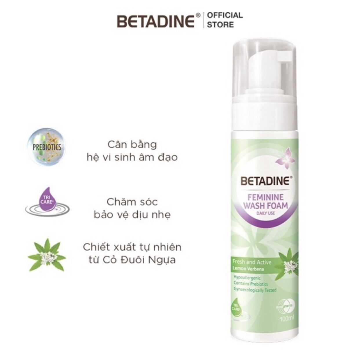 Betadine Vệ Sinh Phụ Nữ Dạng Bọt 100ml