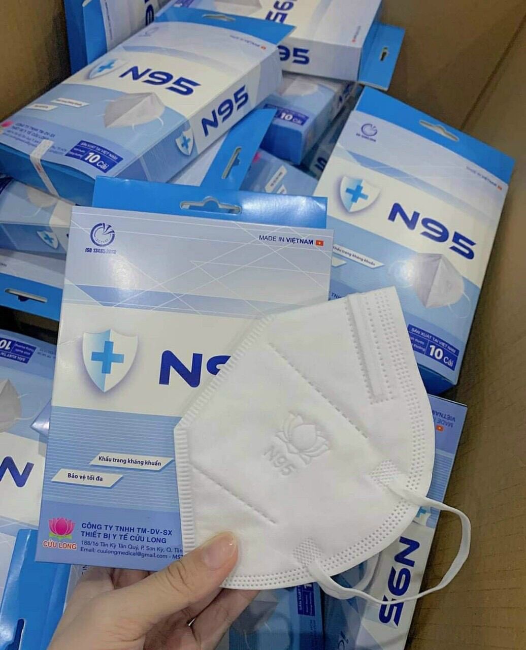 Khẩu trang n95 cửu long 6 lớp
