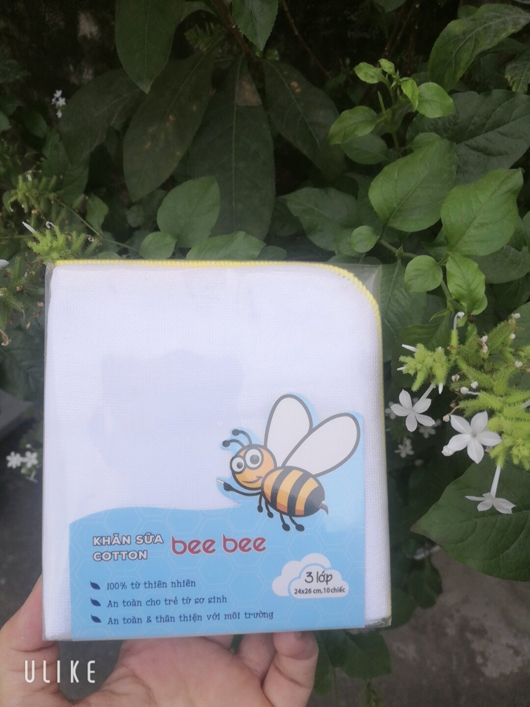 Khăn xô - Khăn sữa cotton bee bee túi 10 chiếc (3 4 lớp)