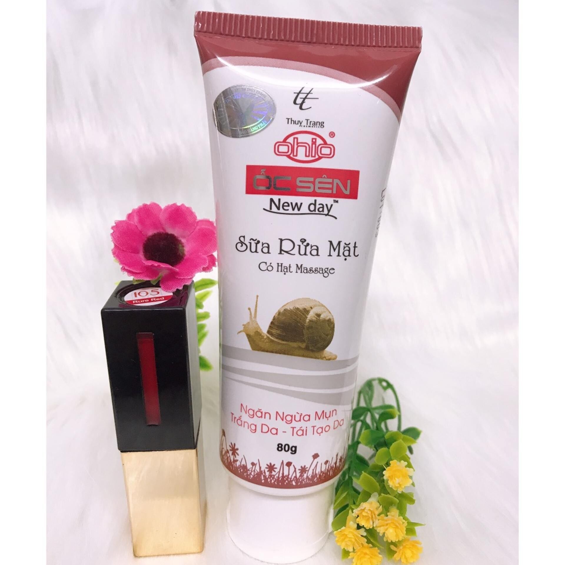 Sữa rữa mặt Ohio ngừa mụn trắng da tái tạo da 80g