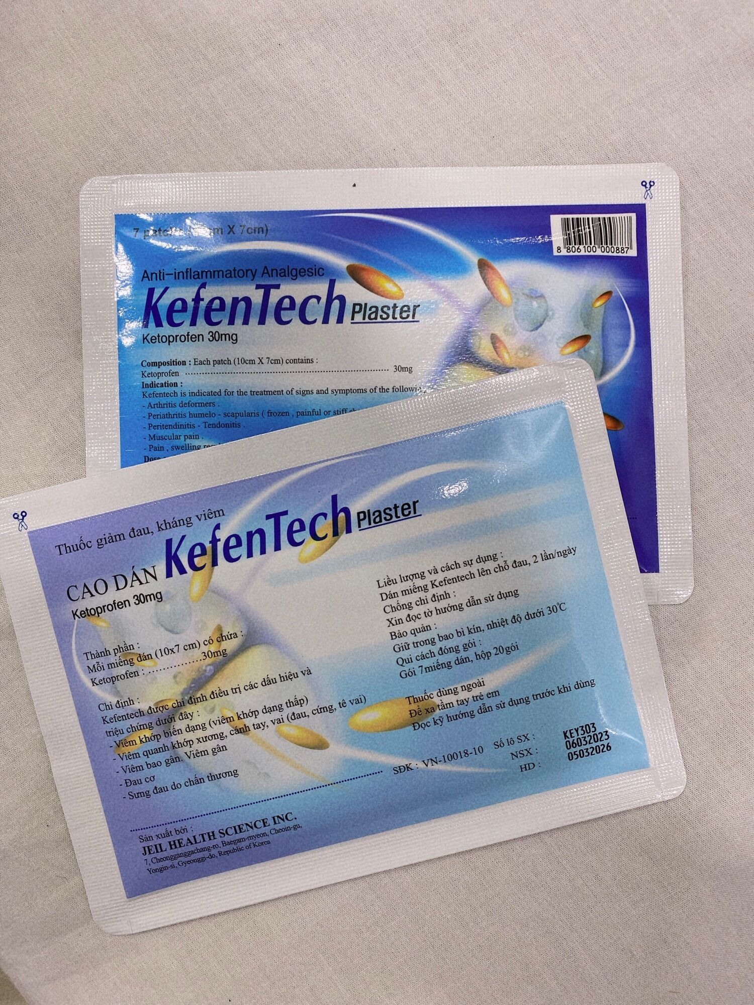Miếng dán giảm đau Hàn Quốc Kefentech - Túi 7 miếng