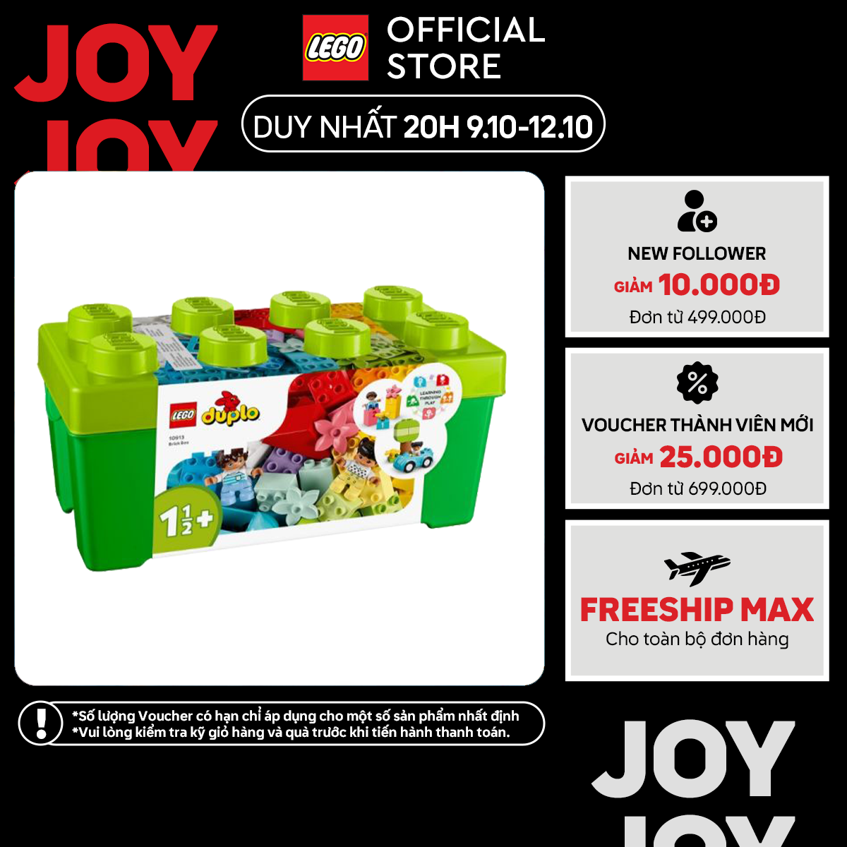 Lego duplo 10913 đồ chơi lắp ráp cho bé thùng gạch duplo sáng tạo