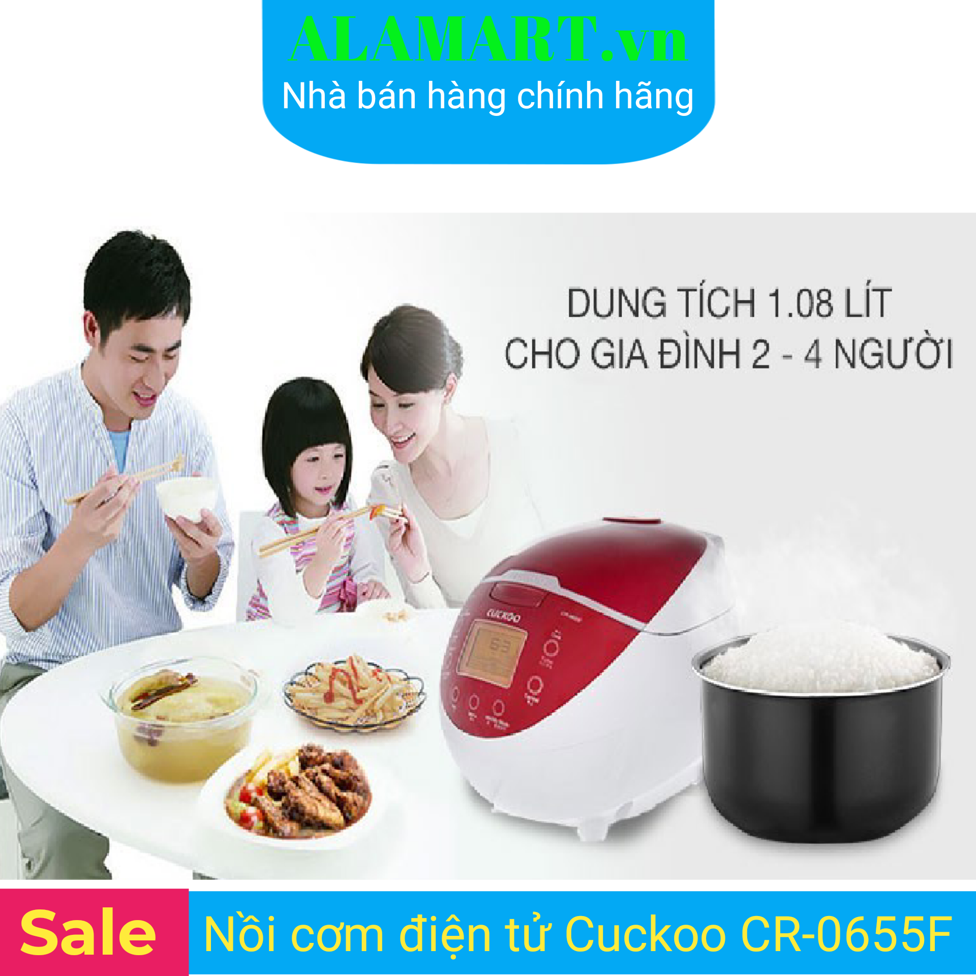 [HCM]Nồi Cơm Điện Cuckoo CR-0655F (1.08 Lít)