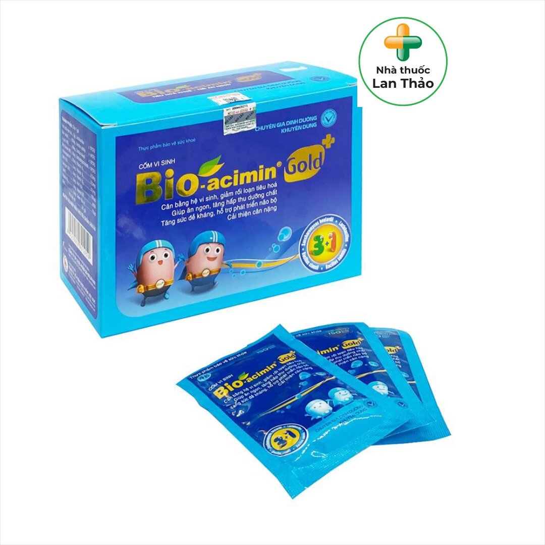 Men tiêu hóa hỗ trợ ăn ngon bio acimin gold hộp 30 gói