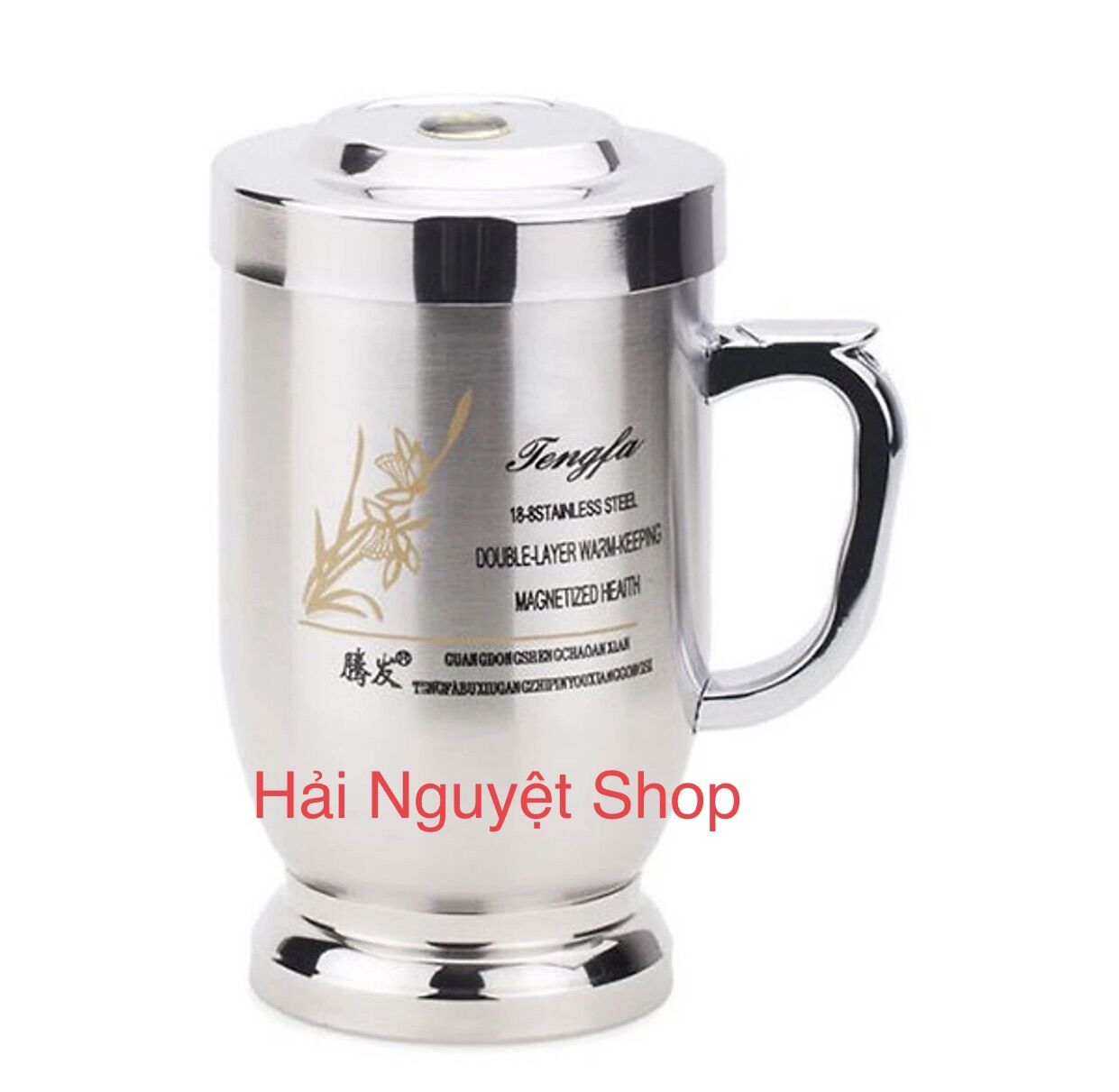 Ly inox giữ nhiệt 500ml - có tay cầm