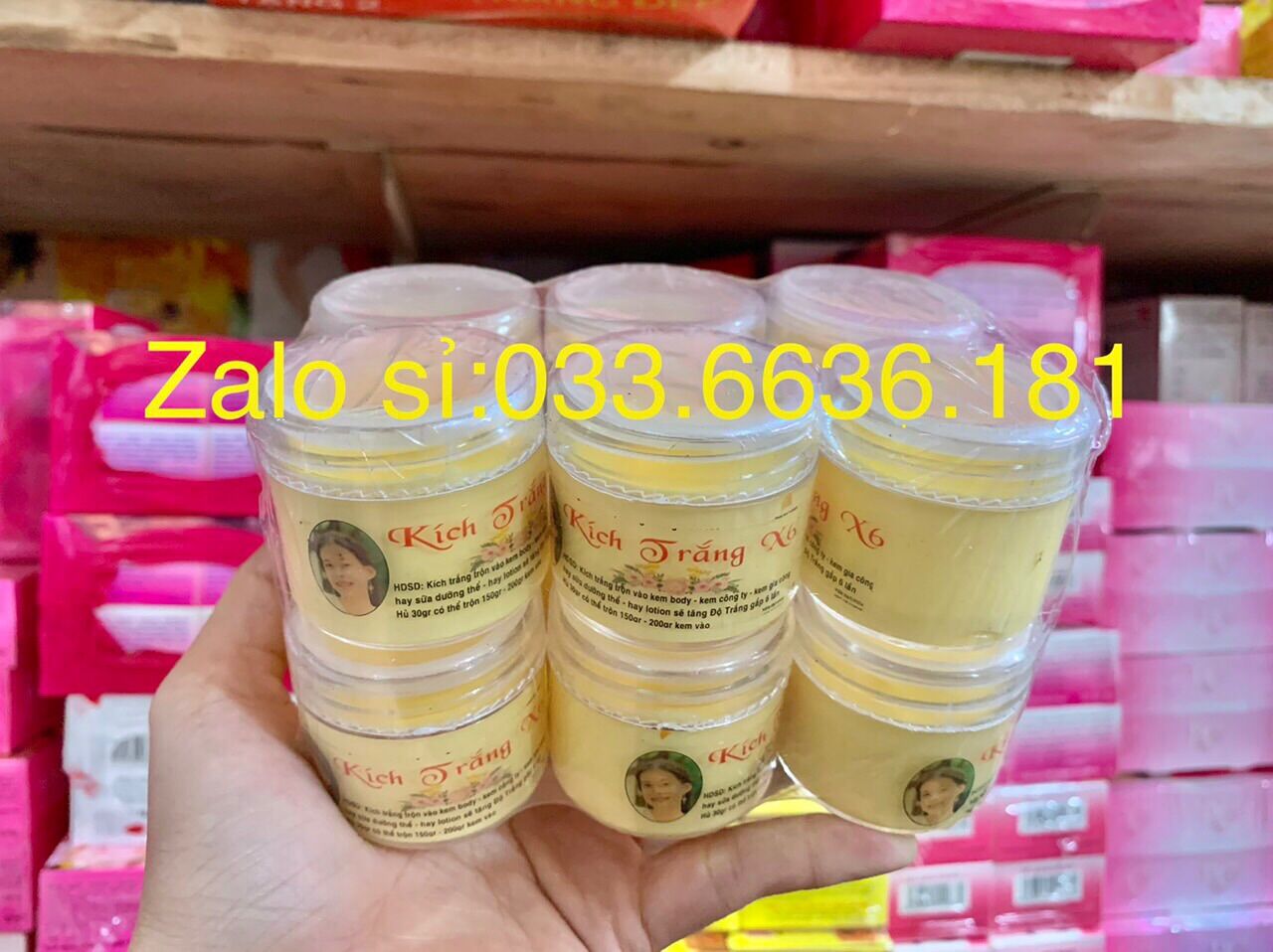 Sỉ 10 hủ kem kích trắng x6 màu trắng hủ 30g